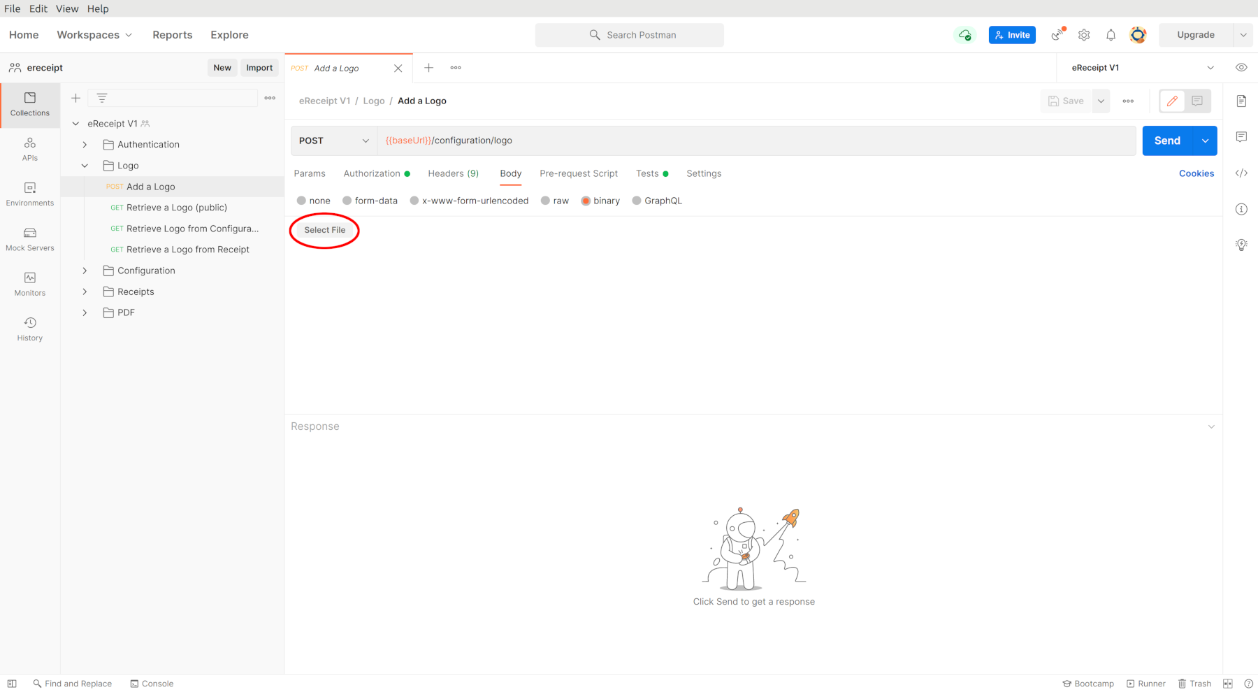 postman select environment